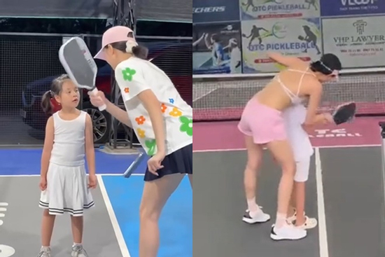 Màn 'đáp trả' cao tay của Ngọc Trinh khi khi bị chê mặc phản cảm ra sân pickleball