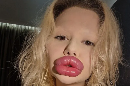 Lộ ảnh trước phẫu thuật gây sốc của 'người phụ nữ có đôi môi lớn nhất thế giới': Ai nấy đều sửng sốt