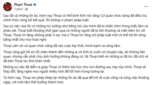 Phạm Thoại gây sốc khi lộ diện với ngoại hình khác lạ sau chuỗi ngày ở ẩn vì drama