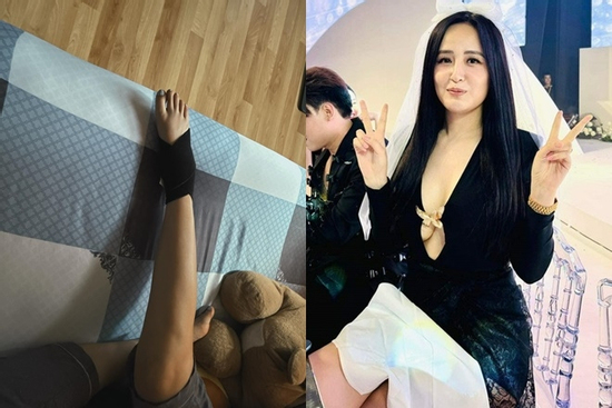 Mai Phương Thúy lật cổ chân vì 'bon chen' giày độn, netizen: Chị chưa đủ cao hả?