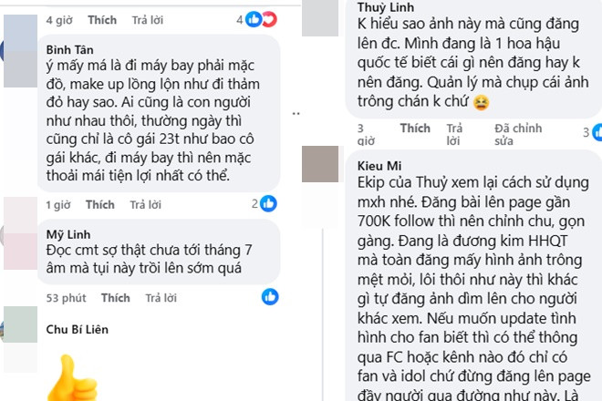 Hoa hậu Thanh Thủy vướng tranh cãi vì vẻ ngoài bị chê lôi thôi khi ra sân bay