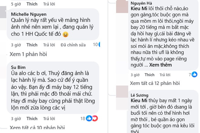 Hoa hậu Thanh Thủy vướng tranh cãi vì vẻ ngoài bị chê lôi thôi khi ra sân bay
