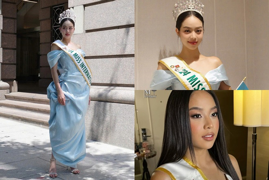 Hoa hậu Thanh Thủy 1m76 như 1m56 vì trang phục 'dìm' dáng đến khó hiểu