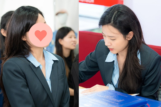 Midu bị chụp lén khi đi chấm thi cho sinh viên, nhan sắc thật lộ rõ qua ảnh được 'tag'