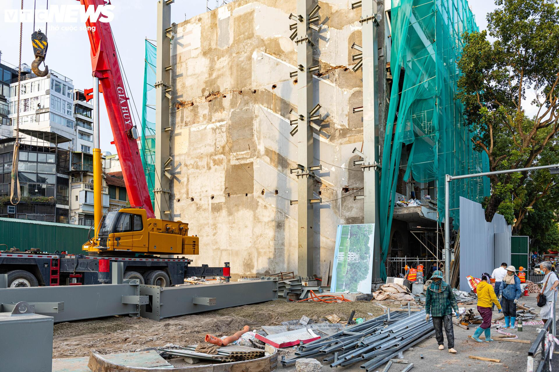 Hiện trạng quảng trường Đông Kinh - Nghĩa Thục sau khi phá dỡ toà 'Hàm cá mập' - 3