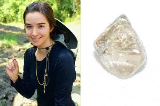 'Săn' được viên kim cương to bằng răng người, cô gái hết khóc lại cười