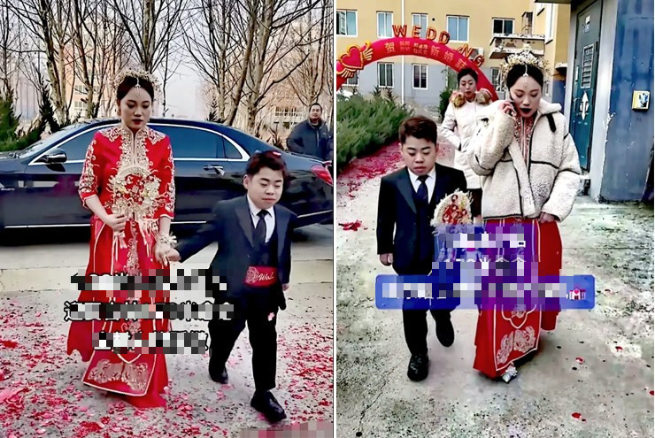 Chàng trai cao 1m28 cưới vợ cao 1m7, choáng với quà cưới giá trị