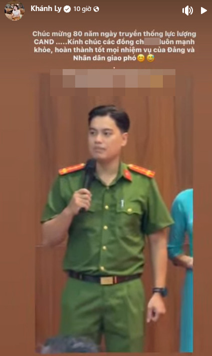 Ly Kute hiếm hoi khoe ảnh về ông xã đang làm trong ngành công an