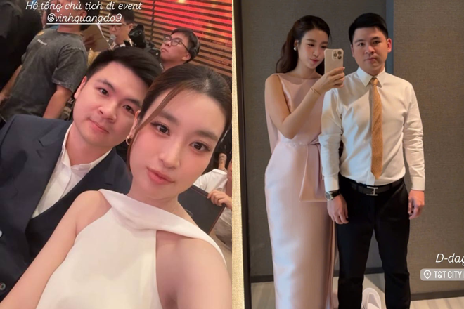 Đỗ Mỹ Linh lộ diện đầy quyền lực trong trong khung hình chung với nhà chồng