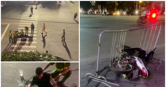 Bắt giữ 2 thanh niên 'thông chốt', tông thẳng vào cảnh sát cơ động ở Hà Nội