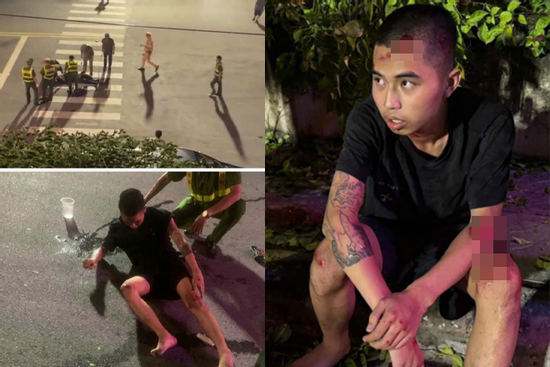 Chia sẻ xúc động của vợ đại úy cảnh sát cơ động bị 2 'quái xế' tông trọng thương khi làm nhiệm vụ