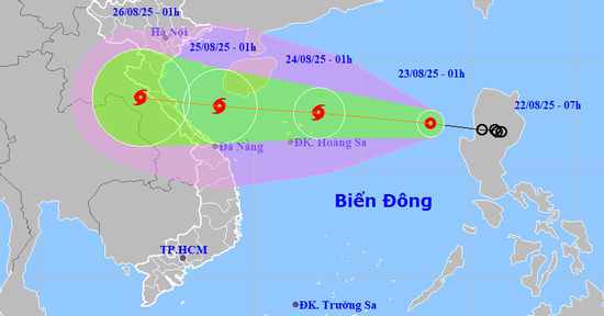 Áp thấp nhiệt đới sắp mạnh thành bão số 5, di chuyển nhanh về hướng Nghệ An- Huế