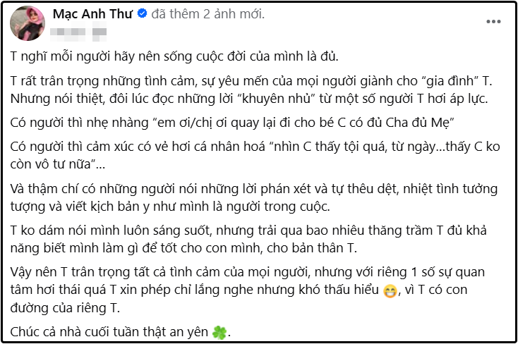 Nữ diễn viên Vbiz mệt mỏi vì năm lần bảy lượt được khuyên quay lại với chồng cũ