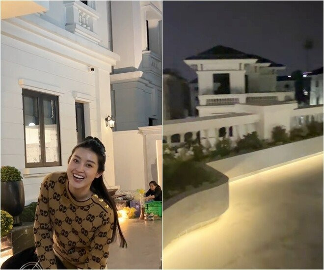 Thót tim cảnh Á hậu Vbiz té ngã trong biệt thự bạc tỷ