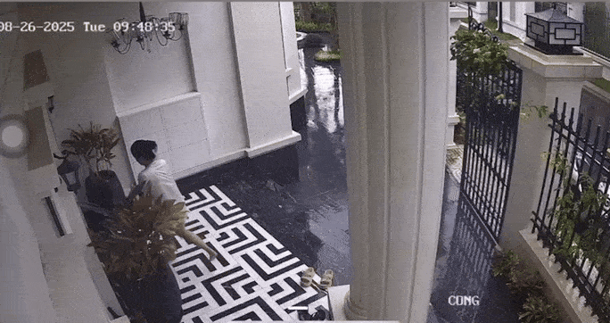 Thót tim cảnh Á hậu Vbiz té ngã trong biệt thự bạc tỷ