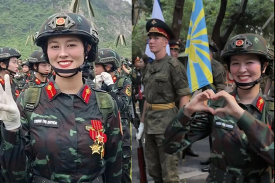 'Lùng' ra danh tính nữ chiến sĩ có clip viral trên MXH với quân nhân điển trai người Nga