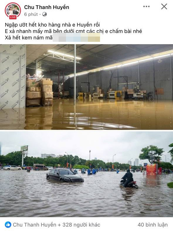 Vợ Quang Hải phát ngôn tranh cãi liên quan đến bão số 5 để câu tương tác