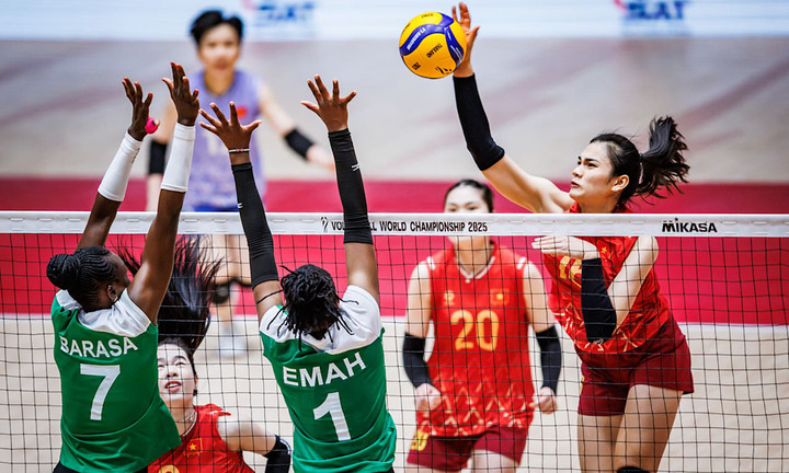 Đội tuyển bóng chuyền nữ Việt Nam thua cả 3 trận ở giải thế giới. (Ảnh: FIVB)