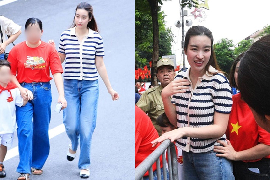 Đỗ Mỹ Linh diện outfit hàng hiệu đi phát đồ ăn ngày sơ duyệt A80