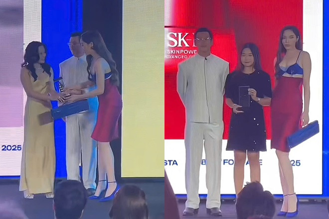 Hoa hậu Kỳ Duyên quên mặc áo lộ cả tầng mỡ thừa qua cam thường