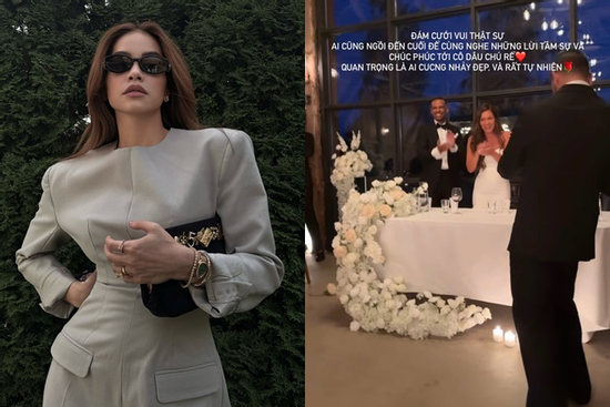 Hà Hồ đi ăn cưới quê chồng mà như trình diễn thời trang, dát tiền tỷ lên người