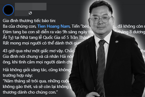 Con trai ông Hoàng Nam Tiến vừa có chia sẻ xúc động sau khi bố đột ngột qua đời