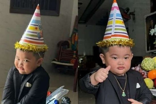 Lê Dương Bảo Lâm tổ chức sinh nhật cho quý tử, biểu cảm hài hước của cậu út ai cũng thấy đáng yêu