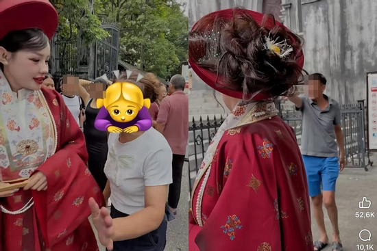 Xôn xao Ngân 98 bị người lạ dọa nạt, đuổi khỏi Nhà thờ Lớn khi ra chụp ảnh