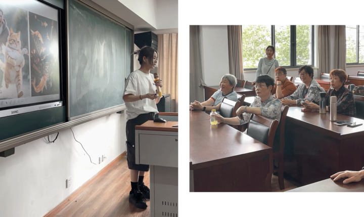 Hình ảnh bên trong lớp học.