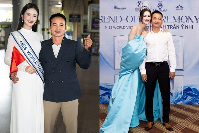 Không phải bố giám đốc đây mới là nhân vật chiếm spotlight nhiều nhất ngày tiễn Hoa hậu Ý Nhi