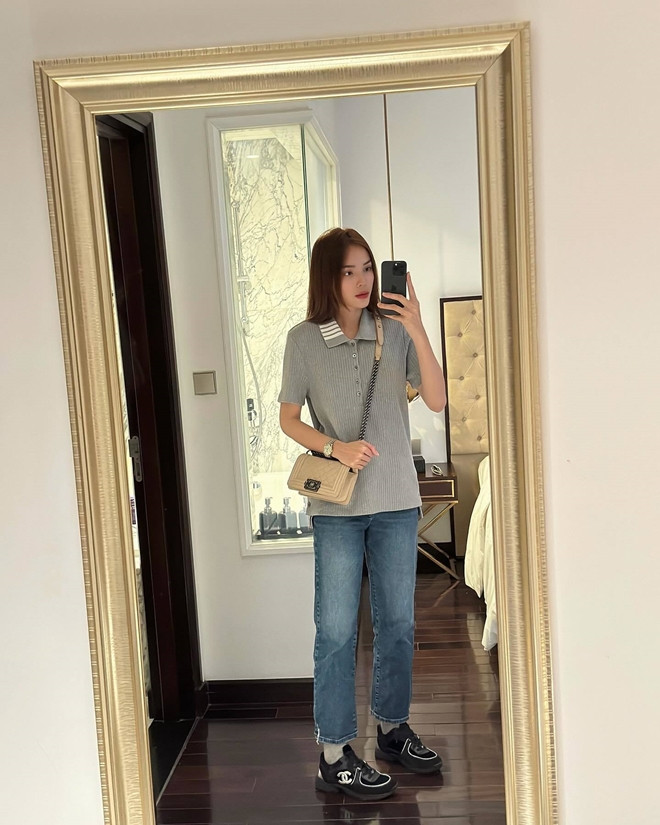 Kỳ Duyên mix đồ với quần jeans cực chất Vbiz khó ai sánh bằng