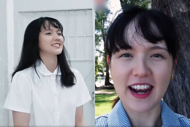 Cùng để tóc mái bằng giống Thiều Bảo Trâm nhưng Hải Tú lại bị chê tơi tả