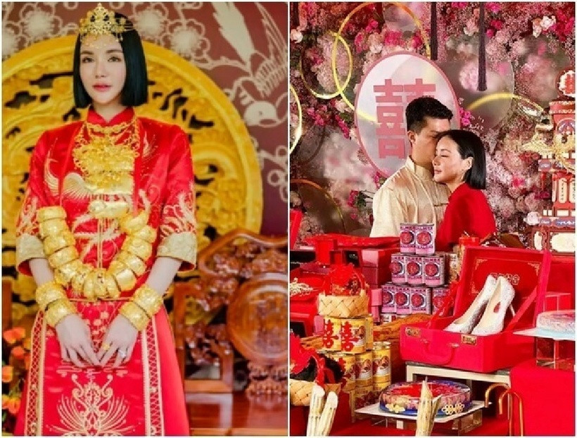 Đám cưới ngập trong vàng của Kim Lim.