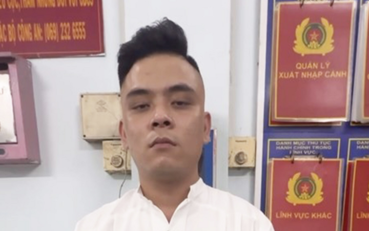 Tưởng Chí Huy tại cơ quan điều tra.