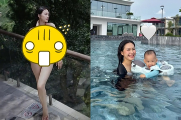 Doãn Hải My lần đầu diện đồ bơi hở bạo, lộ 'full body' rõ nét sau hơn 1 năm sinh con