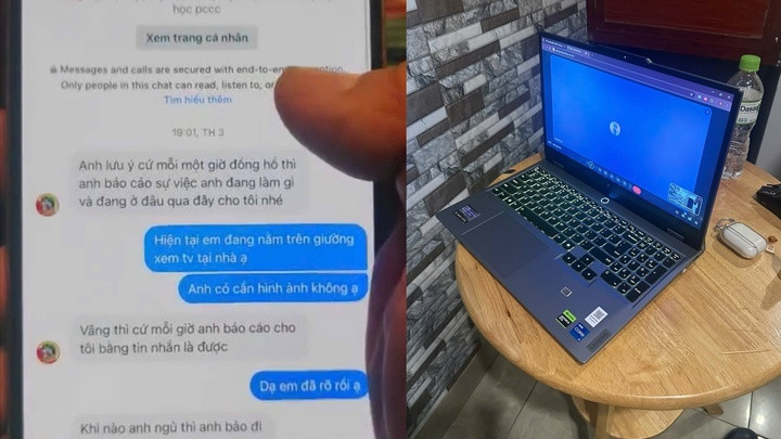 Đoạn tin nhắn của nhóm đối tượng với thanh niên bị