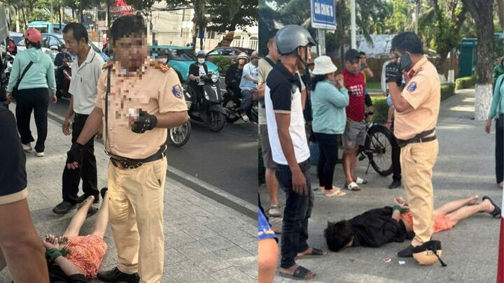 Cảnh sát bị nam thanh niên người Nga tấn công.