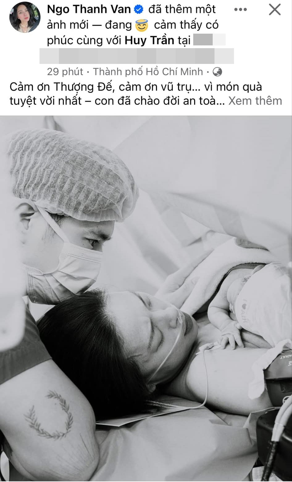 Chồng Ngô Thanh Vân hé lộ hình ảnh đặc biệt của vợ và con gái sau khi vượt cạn thành công