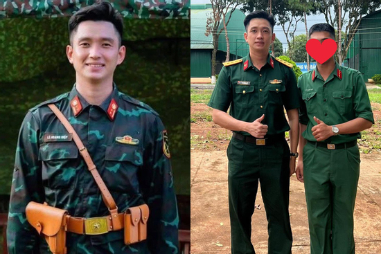 Hình ảnh lộ rõ thái độ của Lê Hoàng Hiệp khi chụp ảnh bên đồng đội gây chú ý