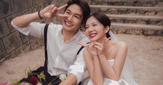 Ảnh cưới tuyệt đẹp 'càng ngắm càng yêu' của diễn viên Đình Tú và Ngọc Huyền