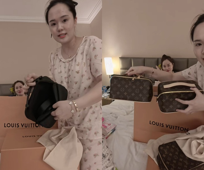 Vợ Duy Mạnh gây tranh cãi với màn đập hộp đồ hiệu như đồ chợ