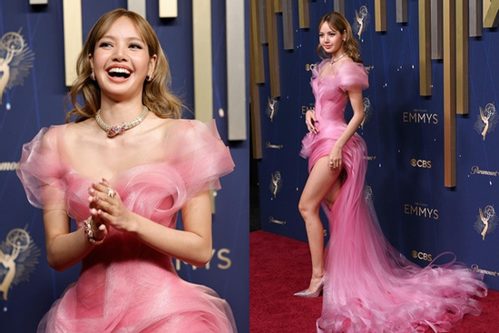 Lisa BLACKPINK đẹp như 'xé truyện bước ra' trên thảm đỏ Emmy 2025