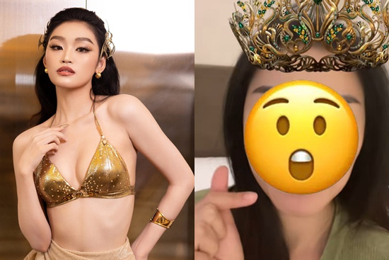 Clip 20s để lộ mặt mộc kém sắc của tân Miss Grand Vietnam