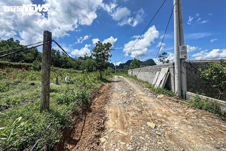 Con đường dẫn vào nhà người thân của tài xế Đinh Văn Long. (Ảnh: Viên Minh)