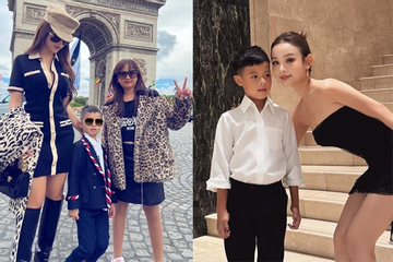 Hiếm khi xuất hiện, diện mạo quý tử 8 tuổi nhà Huyền Baby lập tức gây sốt