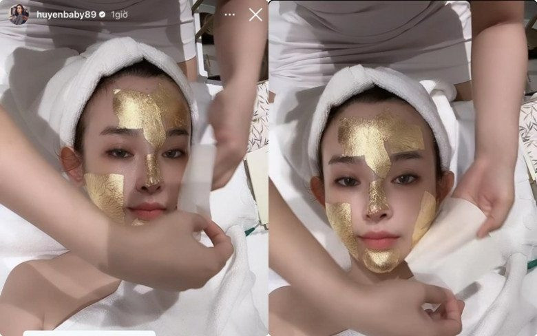 Lệ Quyên kèn cựa Huyền Baby với mốt dát vàng 24k lên mặt đúng kiểu phú bà