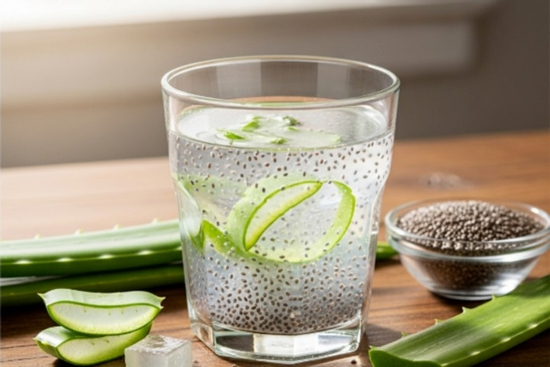 Lợi ích bất ngờ khi uống nước nha đam hạt chia vào buổi sáng