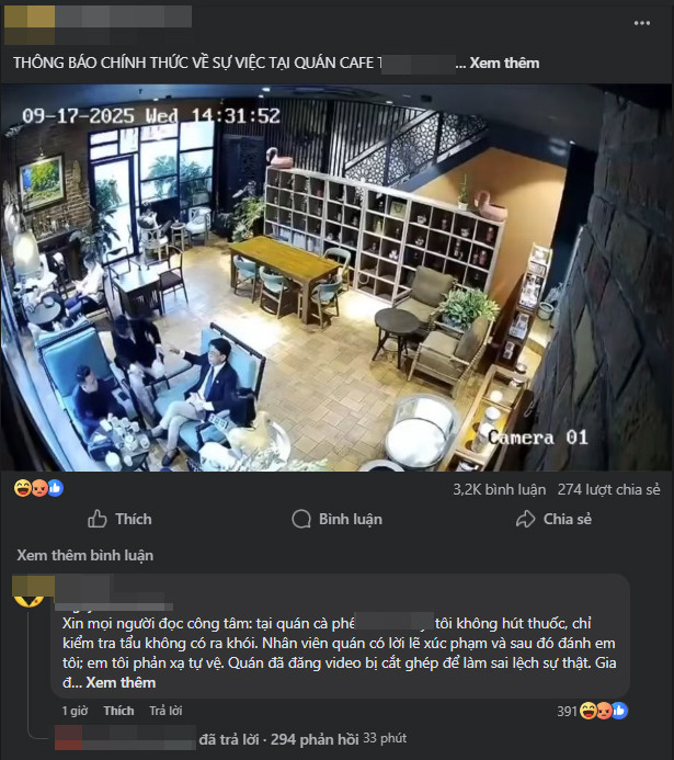 Tổng tài vụ đánh nhân viên quán cà phê khẳng định bị oan đánh người là để tự vệ