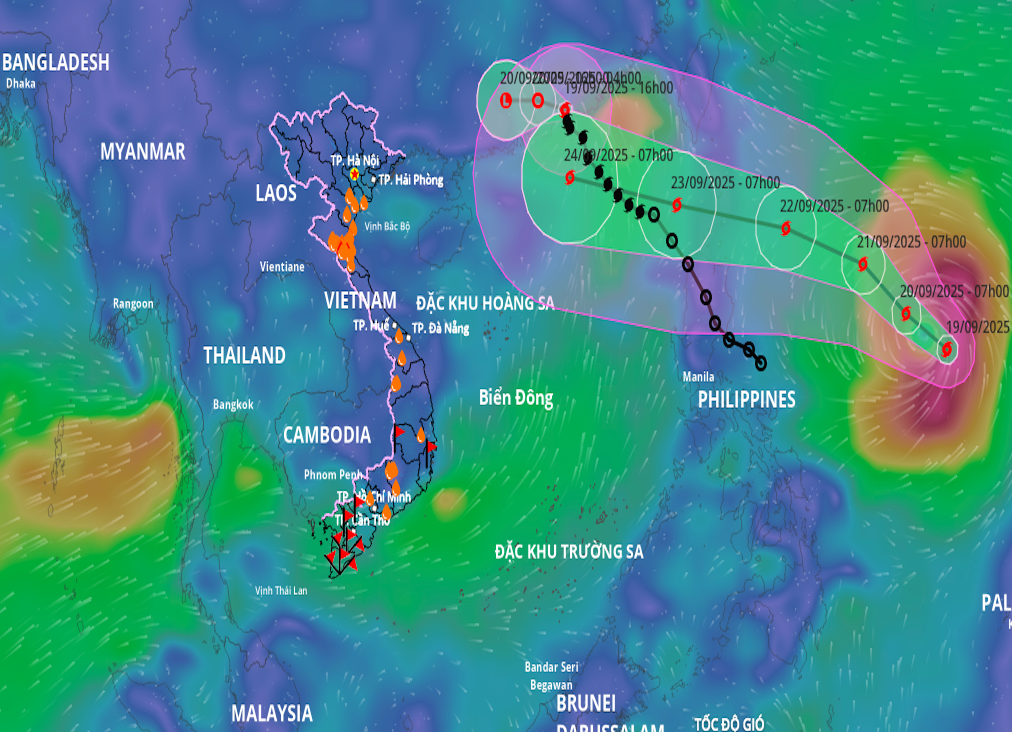 Bão Ragasa dự báo đi vào Biển Đông với cường độ cấp 14-16, giật cấp 17- Ảnh 1.