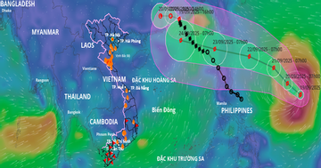 Bão Ragasa dự báo đi vào Biển Đông với cường độ cấp 14-16, giật cấp 17